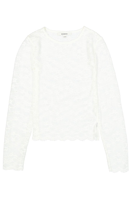 Garcia Mädchen Langarmshirt Mädchen T-shirt ls S262605 – off white