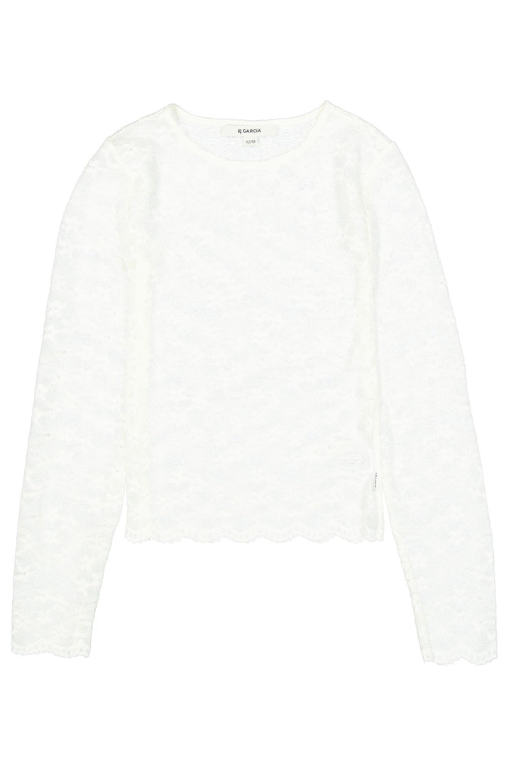 Garcia Mädchen Langarmshirt Mädchen T-shirt ls S262605 – off white