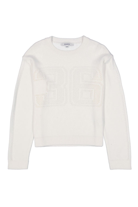 Garcia Mädchen Pullover Mädchen pullover S262641 – off white