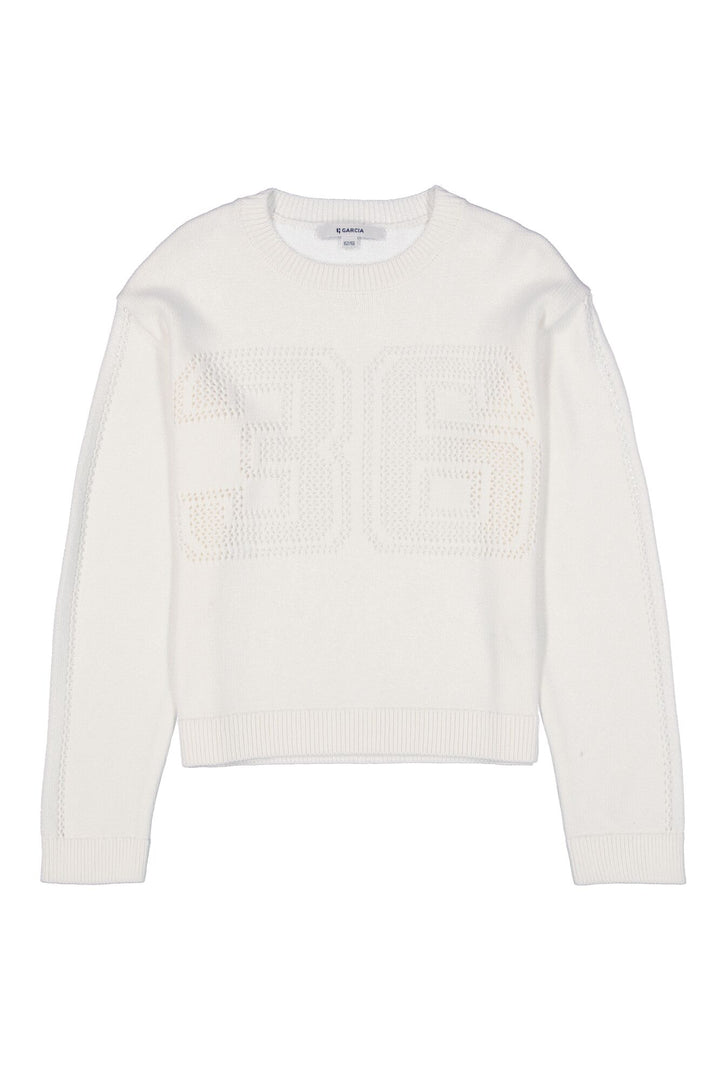 Garcia Mädchen Pullover Mädchen pullover S262641 – off white