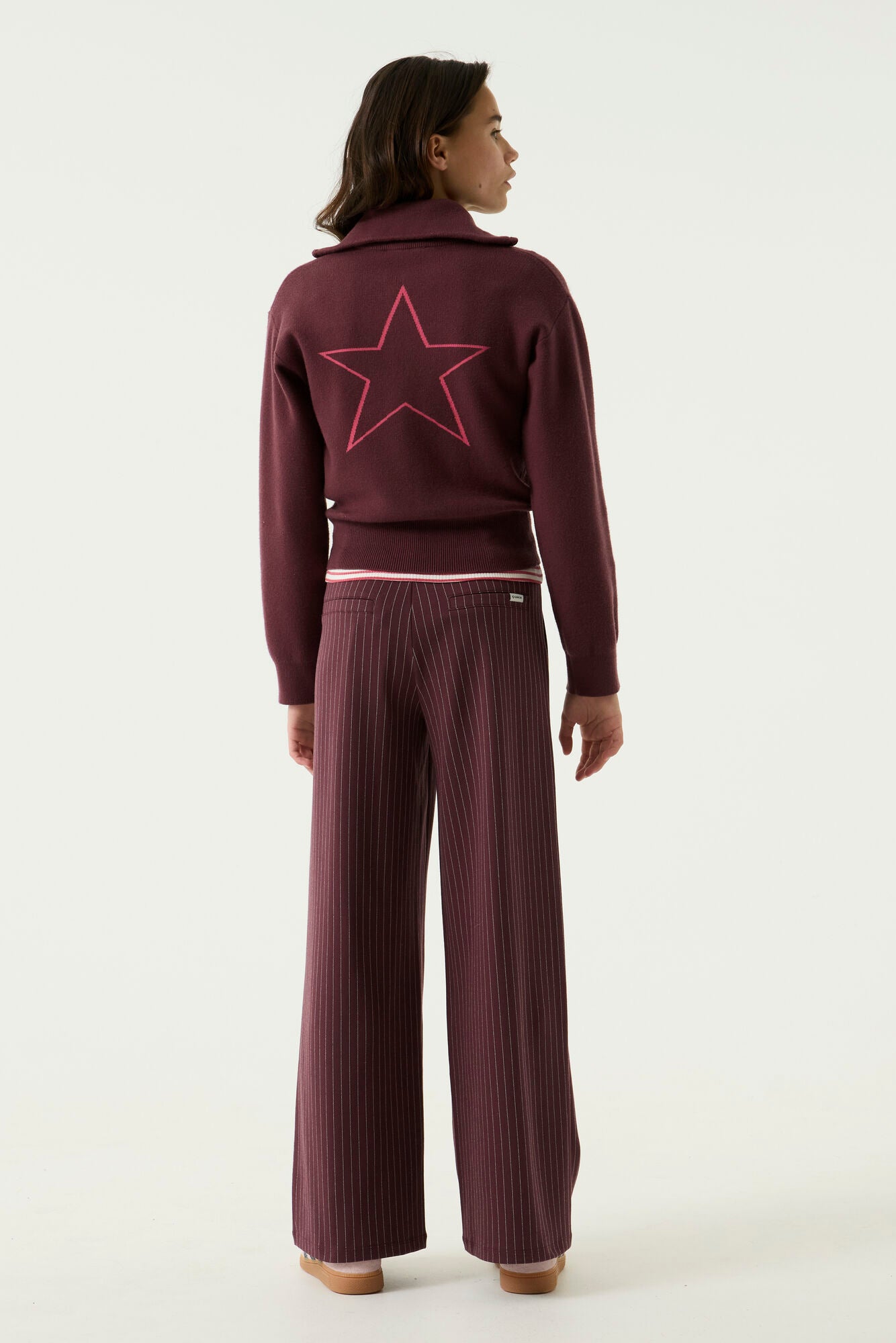 Garcia Mädchen Pullover Mädchen pullover U262646 – black cherry