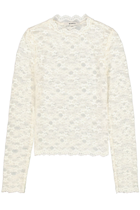 Garcia Mädchen Langarmshirt M262405 – ecru