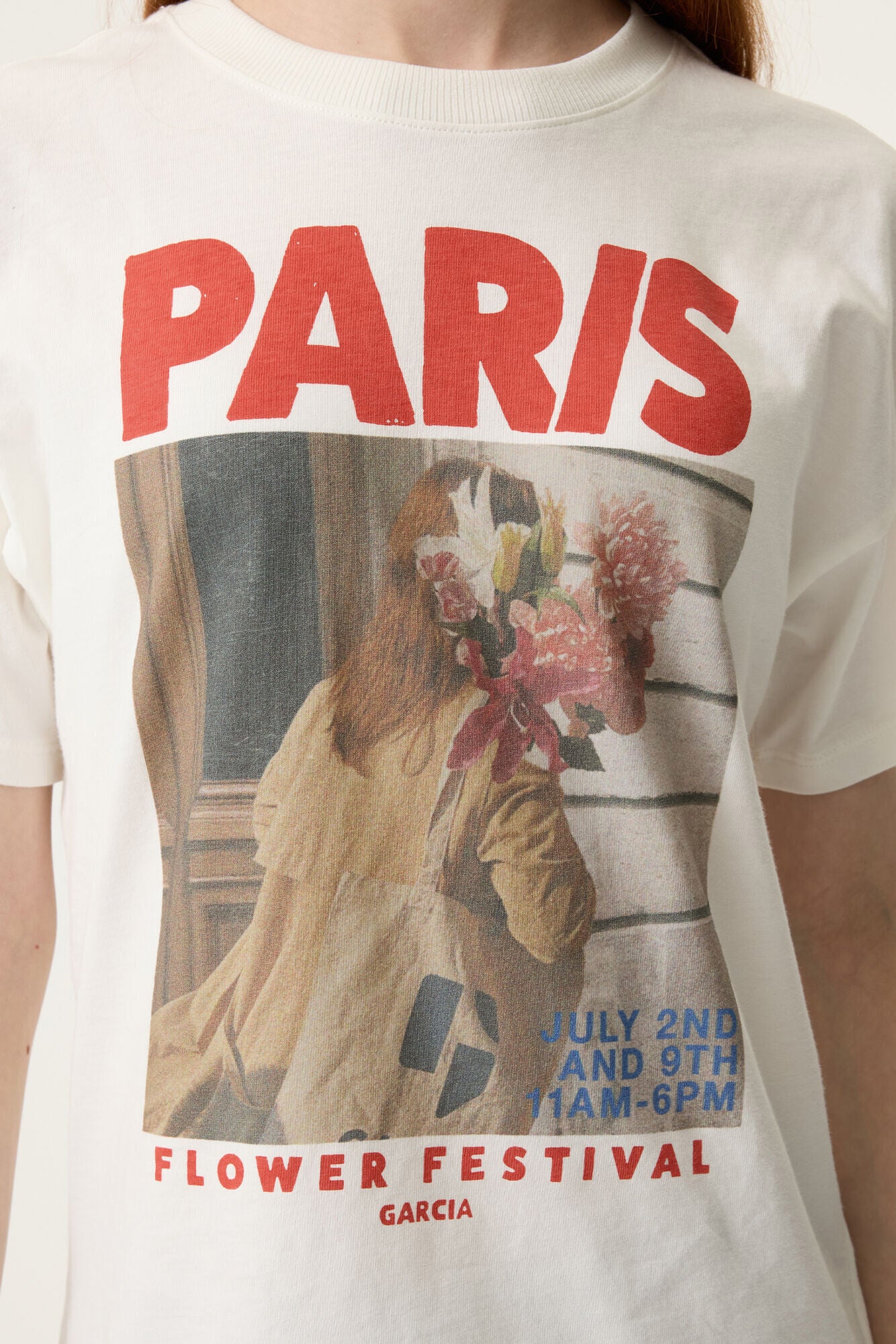 Garcia Mädchen T-Shirt N262603 – off white