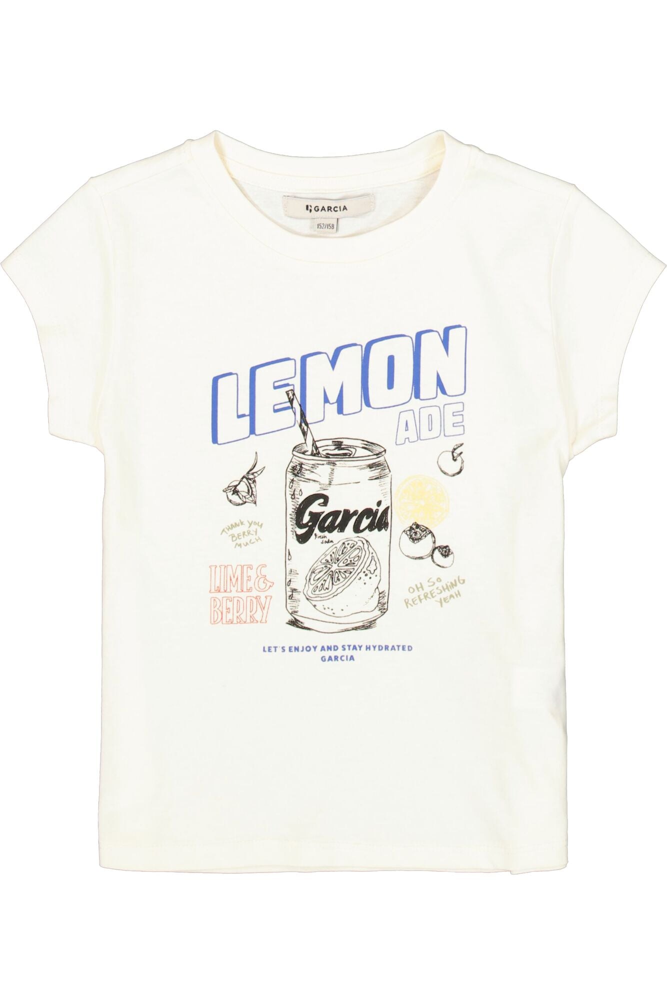 Garcia Mädchen T-Shirt O262401 – off white