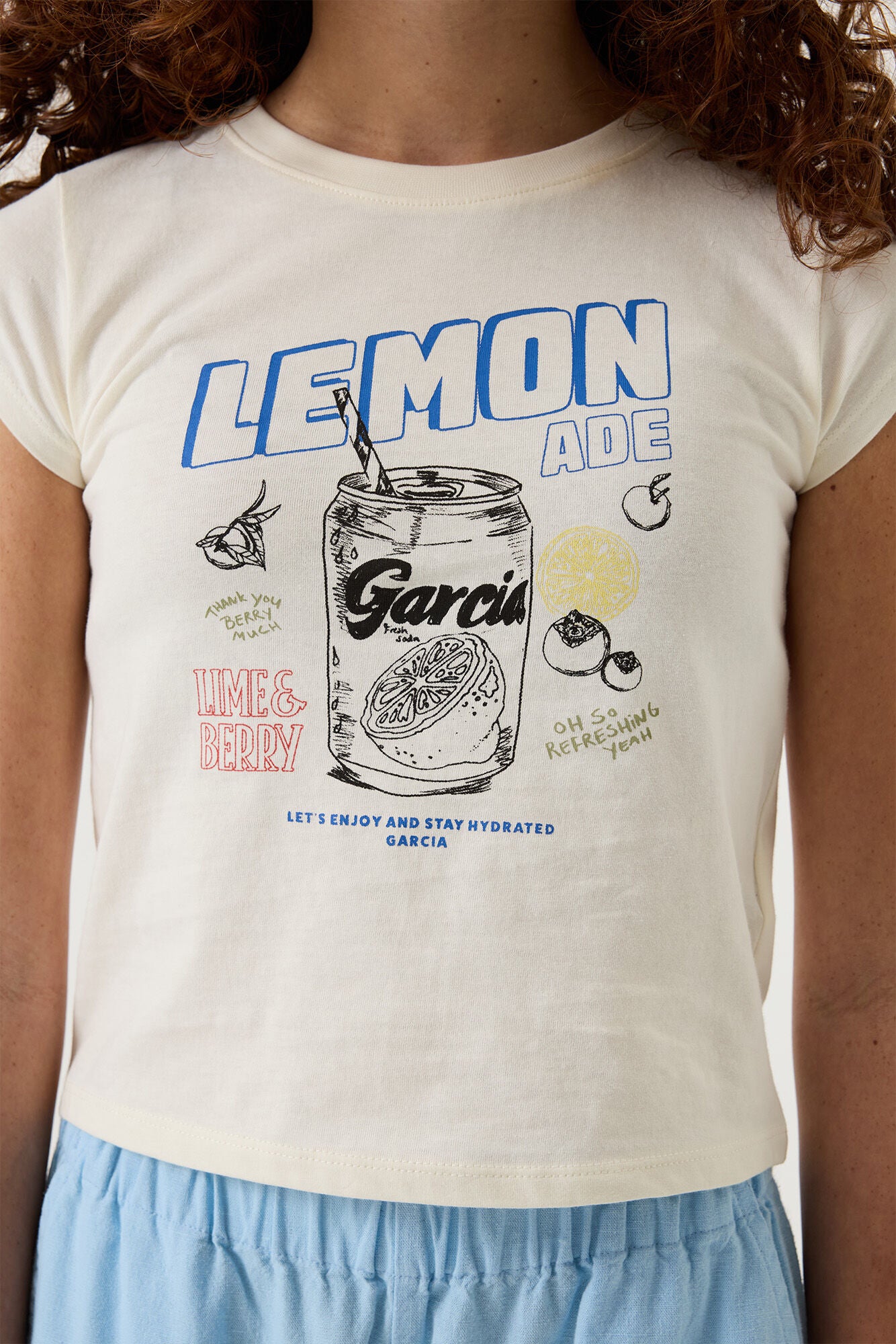 Garcia Mädchen T-Shirt O262401 – off white