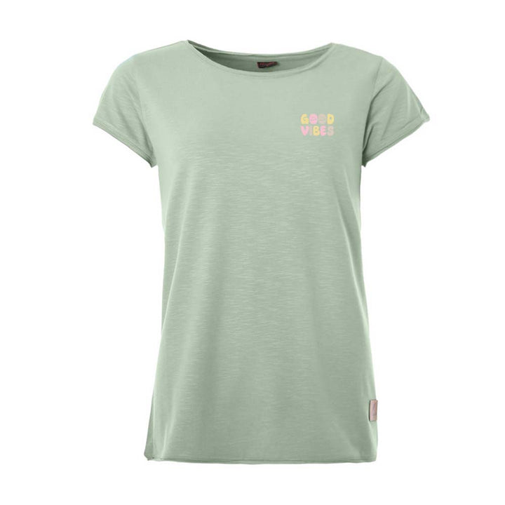 Kleinigkeit Damen T-Shirt Loosefit Good Vibes – matcha green