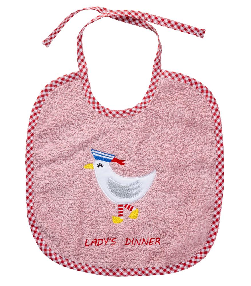 Hansekind Baby Unisex Frottee Lätzchen mit Möwe