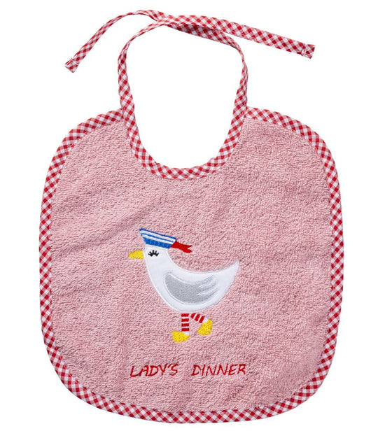 Hansekind Baby Unisex Frottee Lätzchen mit Möwe