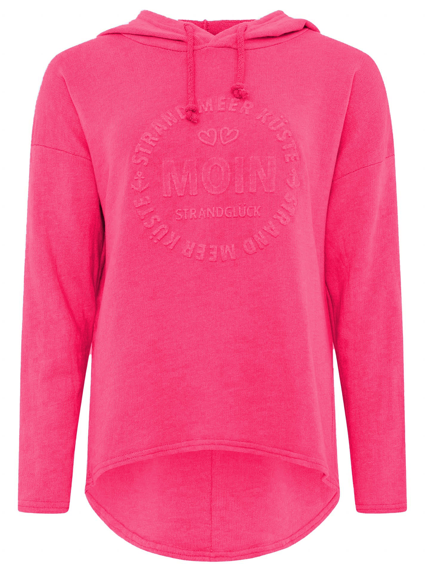 Zwillingsherz Damen Sweatshirt Hoodie BW "Moin Stempeldruck"