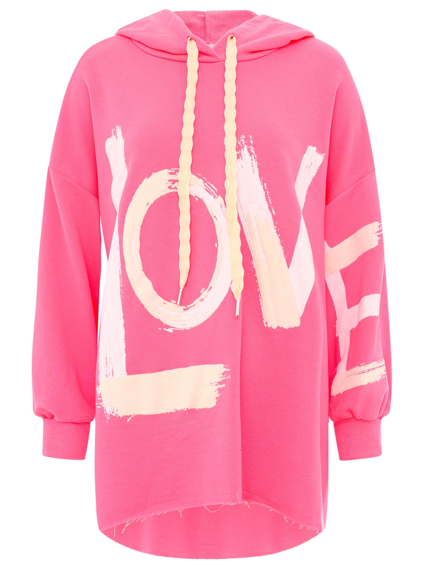 Zwillingsherz Damen Sweat Oversize Hoodie BW "Love"