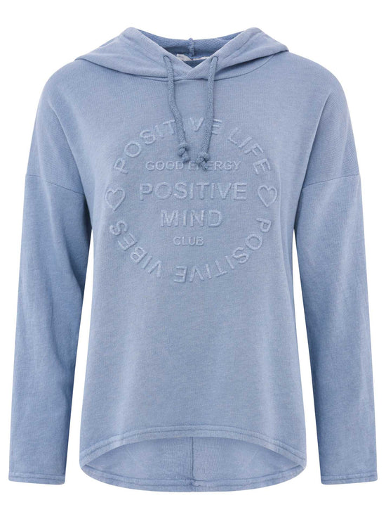 Zwillingsherz Damen Sweatshirt Hoodie BW "Positive Mind"