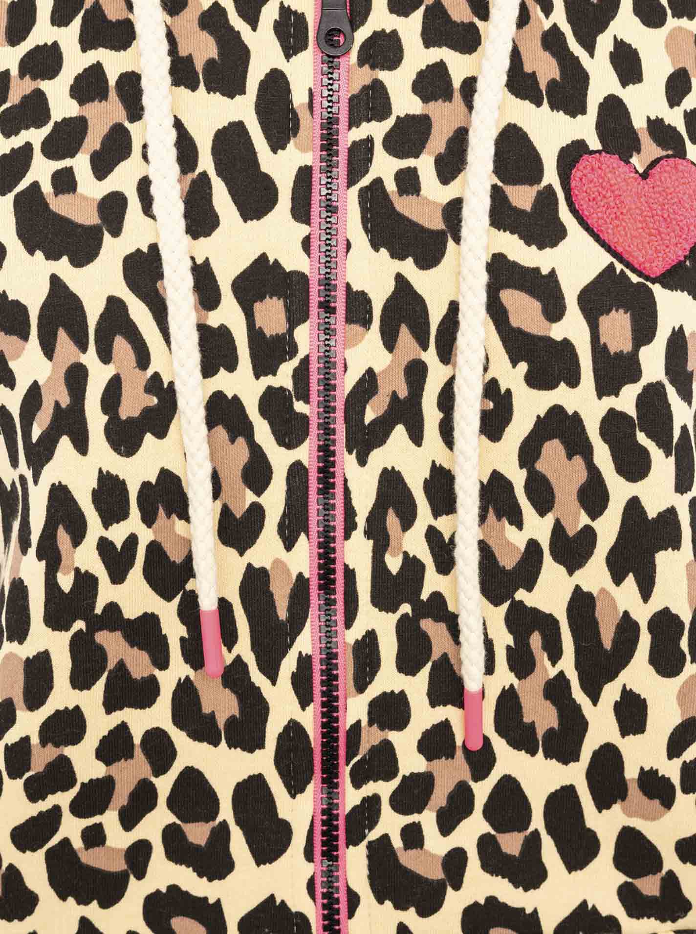 Zwillingsherz Damen Kapuzensweatjacke "Leo AOP"