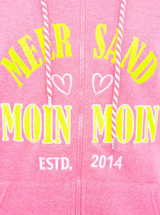 Zwillingsherz Damen Kapuzensweatjacke "Moin Moin"