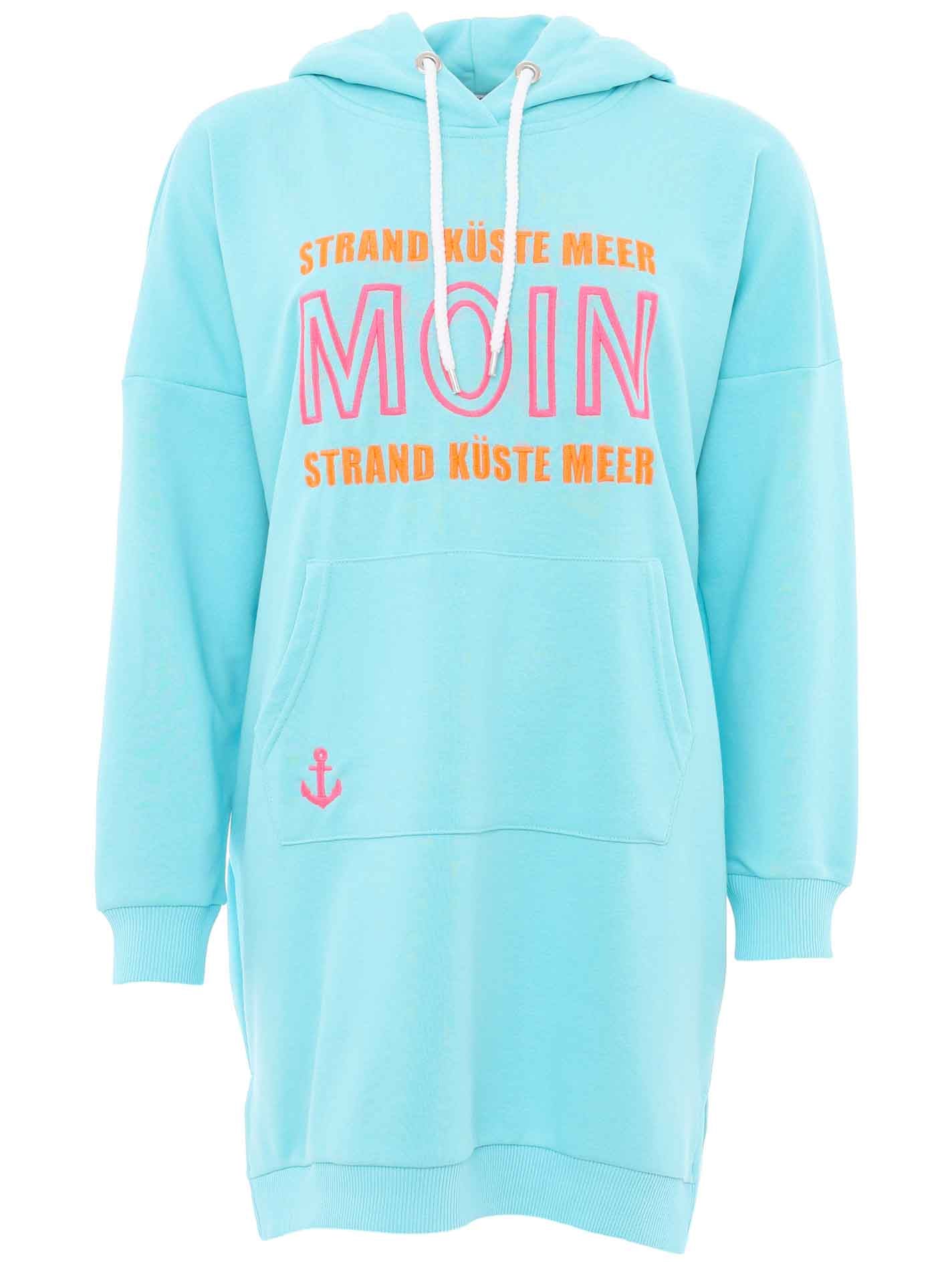 Zwillingsherz Damen Hoodiekleid BW "Strand Küste Meer"