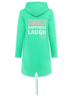 Zwillingsherz Damen Hoodiemantel BW "Smile Happiness Laugh"