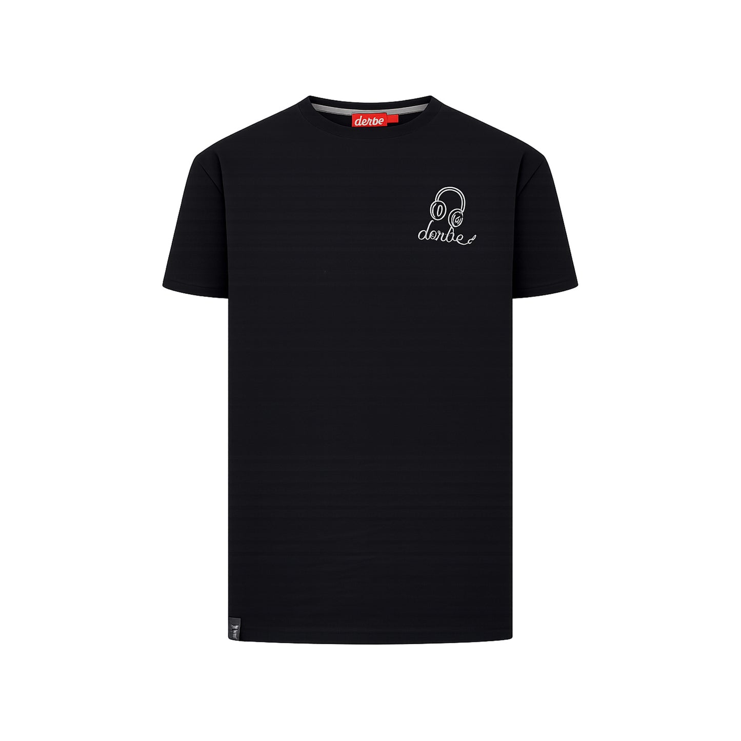 Derbe Herren T-Shirt Kopfhörer – jet black