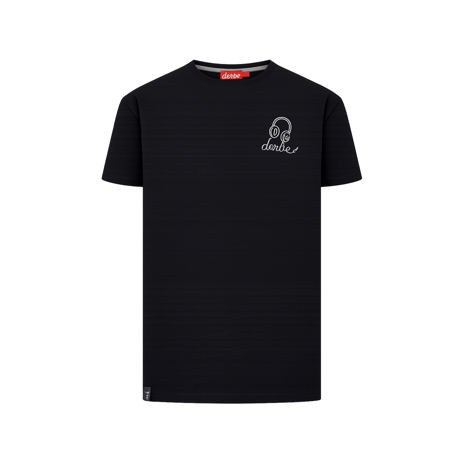 Derbe Herren T-Shirt Kopfhörer – jet black