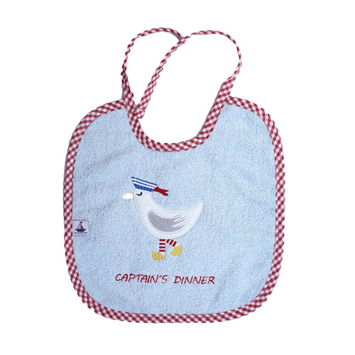 Hansekind Baby Unisex Frottee Lätzchen mit Möwe