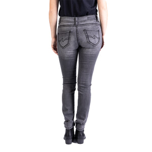 Blue Monkey Damen Jeans Laura Skinny - stone grey denim