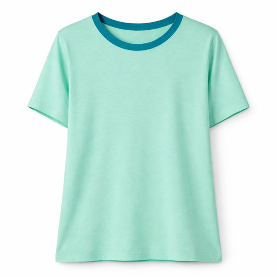 Ragwear Damen T-Shirt Lemonnia Slub – lagoon green