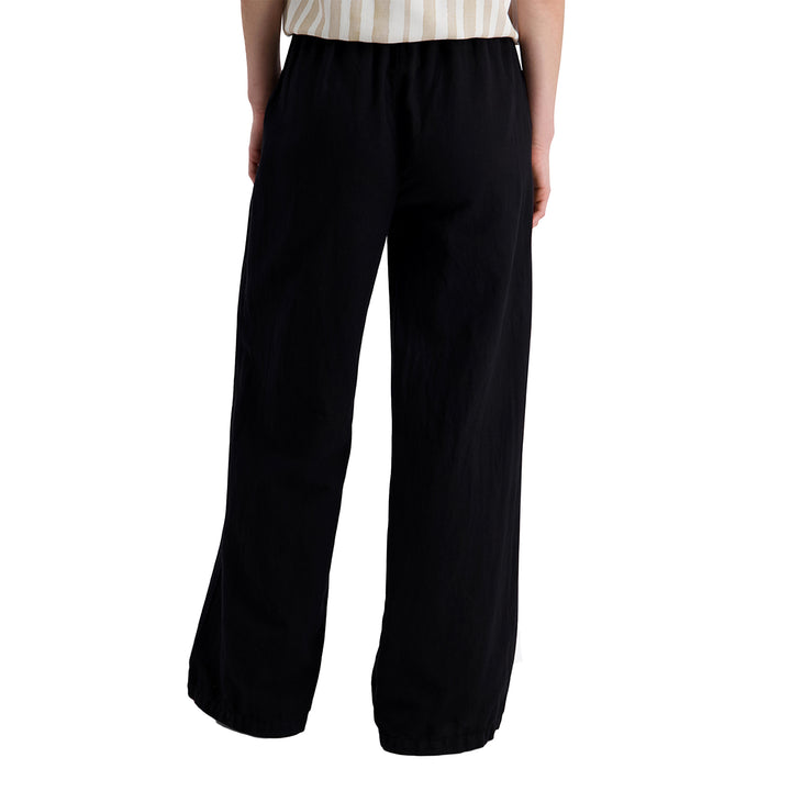 Timezone Damen Hose Linen Wide Leg – washed black