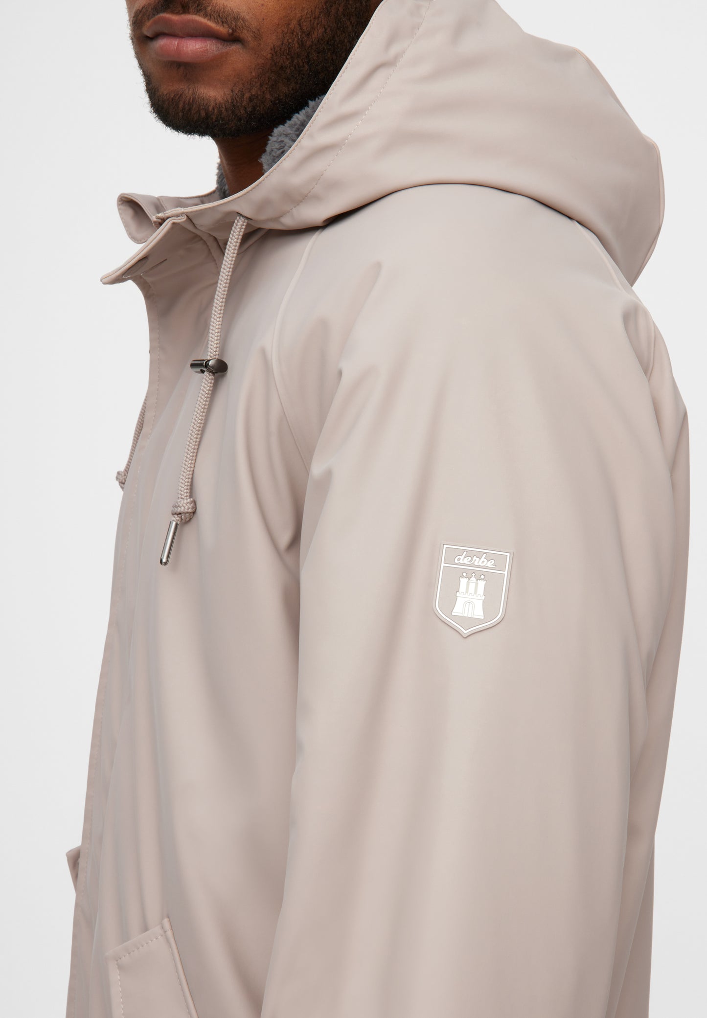 Derbe Herren Regenjacke Trekholm cobblestone/lava smoke