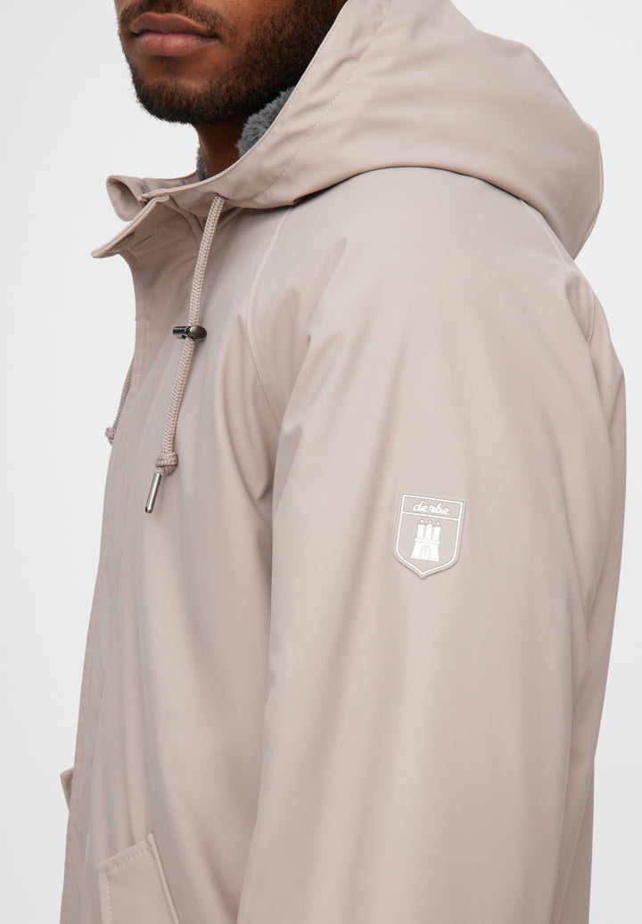 Derbe Herren Regenjacke Trekholm cobblestone/lava smoke