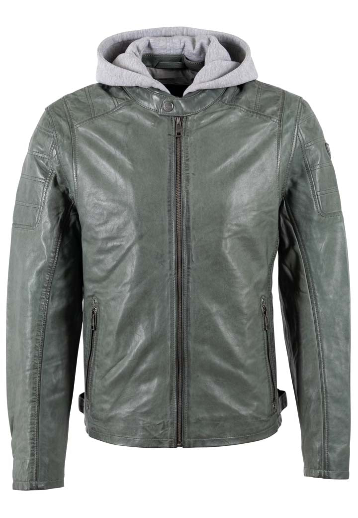 Mauritius Herren Lederjacke MMRylo – frostgrün