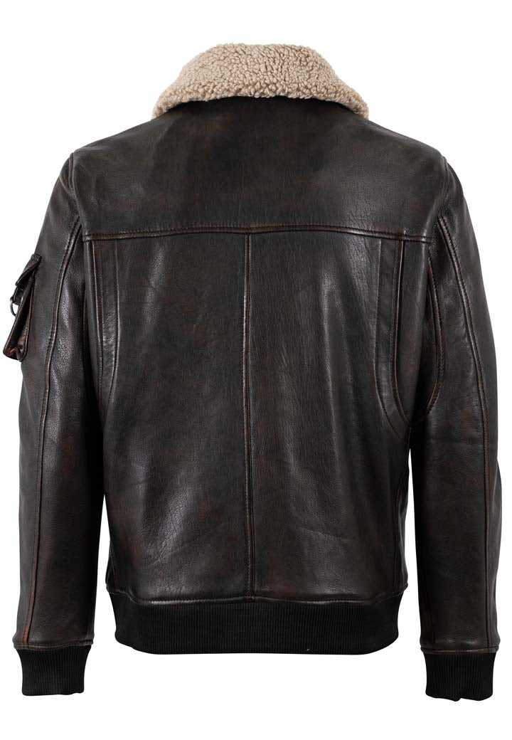 Mauritius Herren Lederjacke MMSkypatrol – vintagebraun