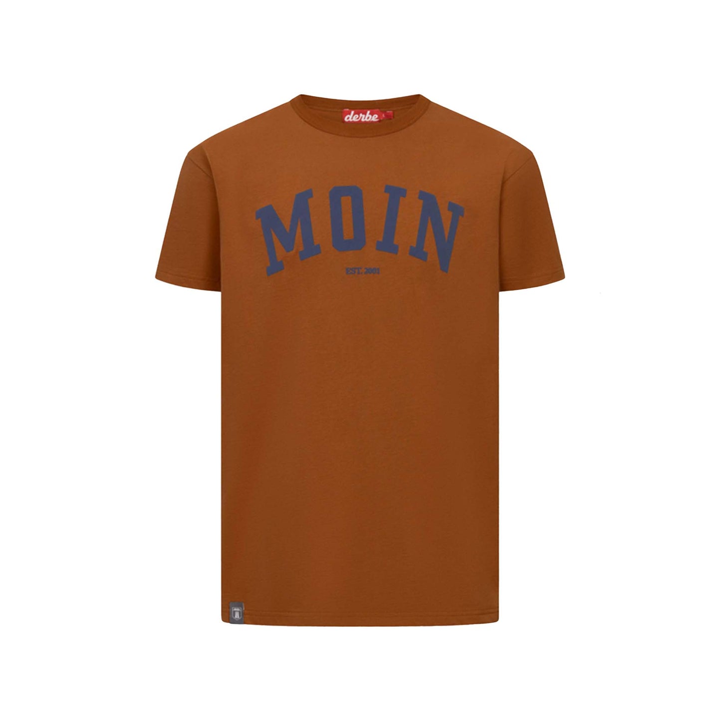 Derbe Herren T-Shirt Moin – caramel café / navy peony