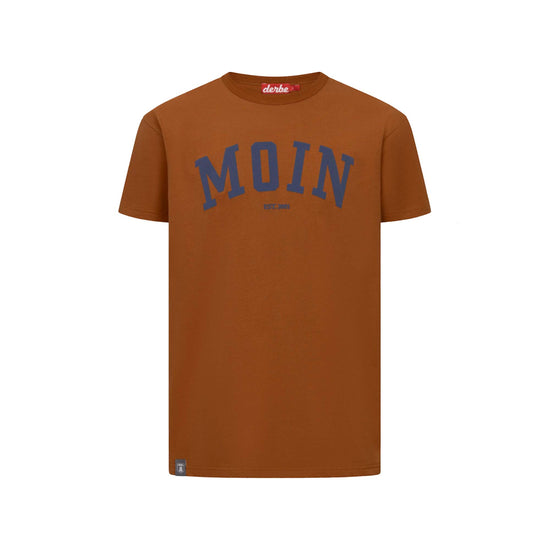 Derbe Herren T-Shirt Moin – caramel café / navy peony