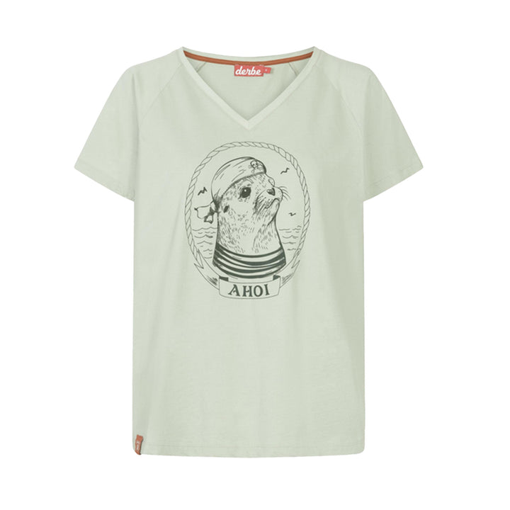 Derbe Damen T-Shirt V-Ausschnitt Matrosenrobbe