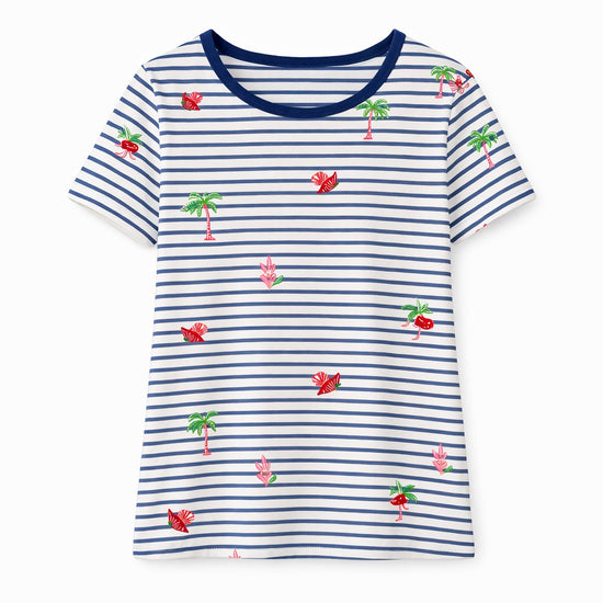 Ragwear Damen T-Shirt Mintta Stripes – night blue