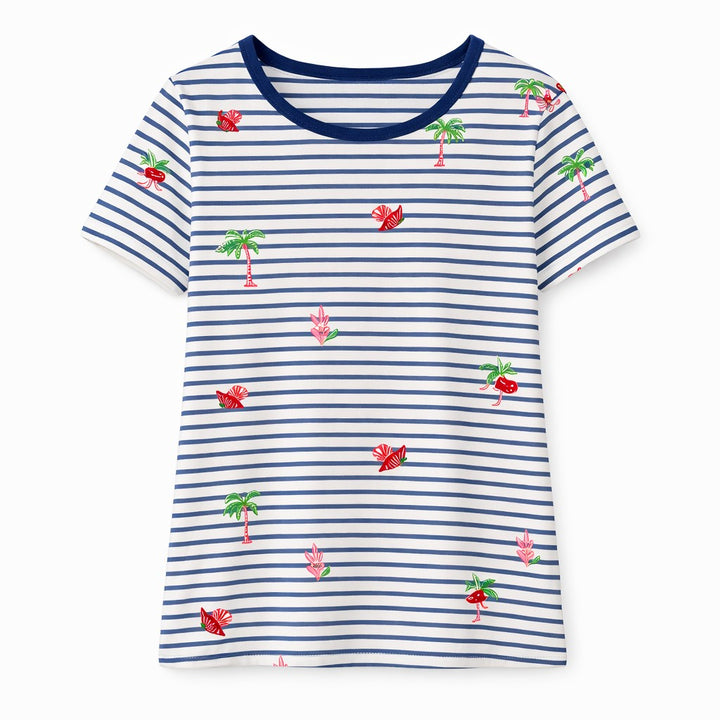 Ragwear Damen T-Shirt Mintta Stripes – night blue