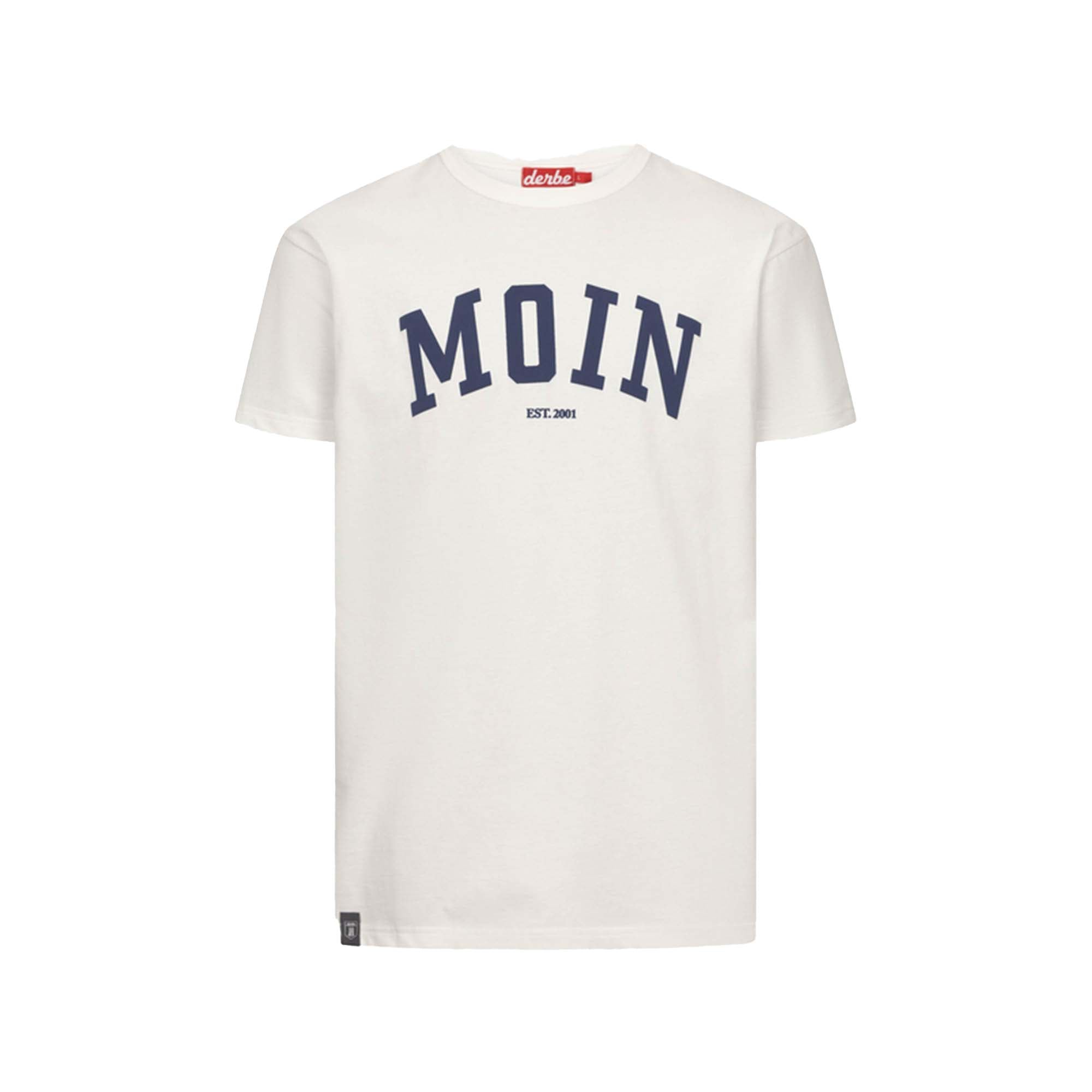 Derbe Herren T-Shirt Moin – off white / navy peony