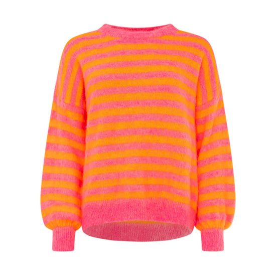 Zwillingsherz Damen Pullover "Neonstreifen"