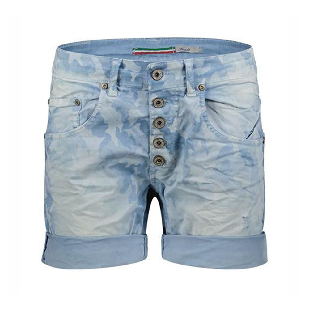 Please Damen Jeans Shorts P88A - carta da zucchero