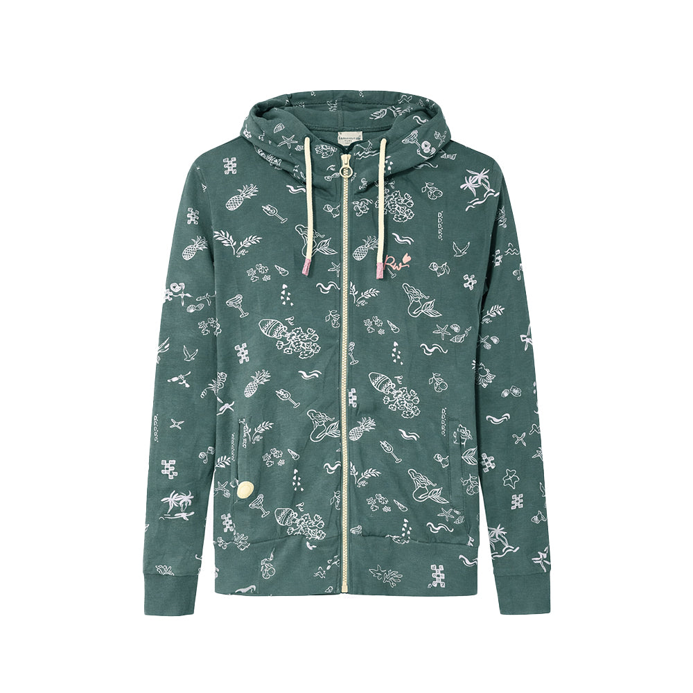 Ragwear Damen Sweatjacke Paya Print