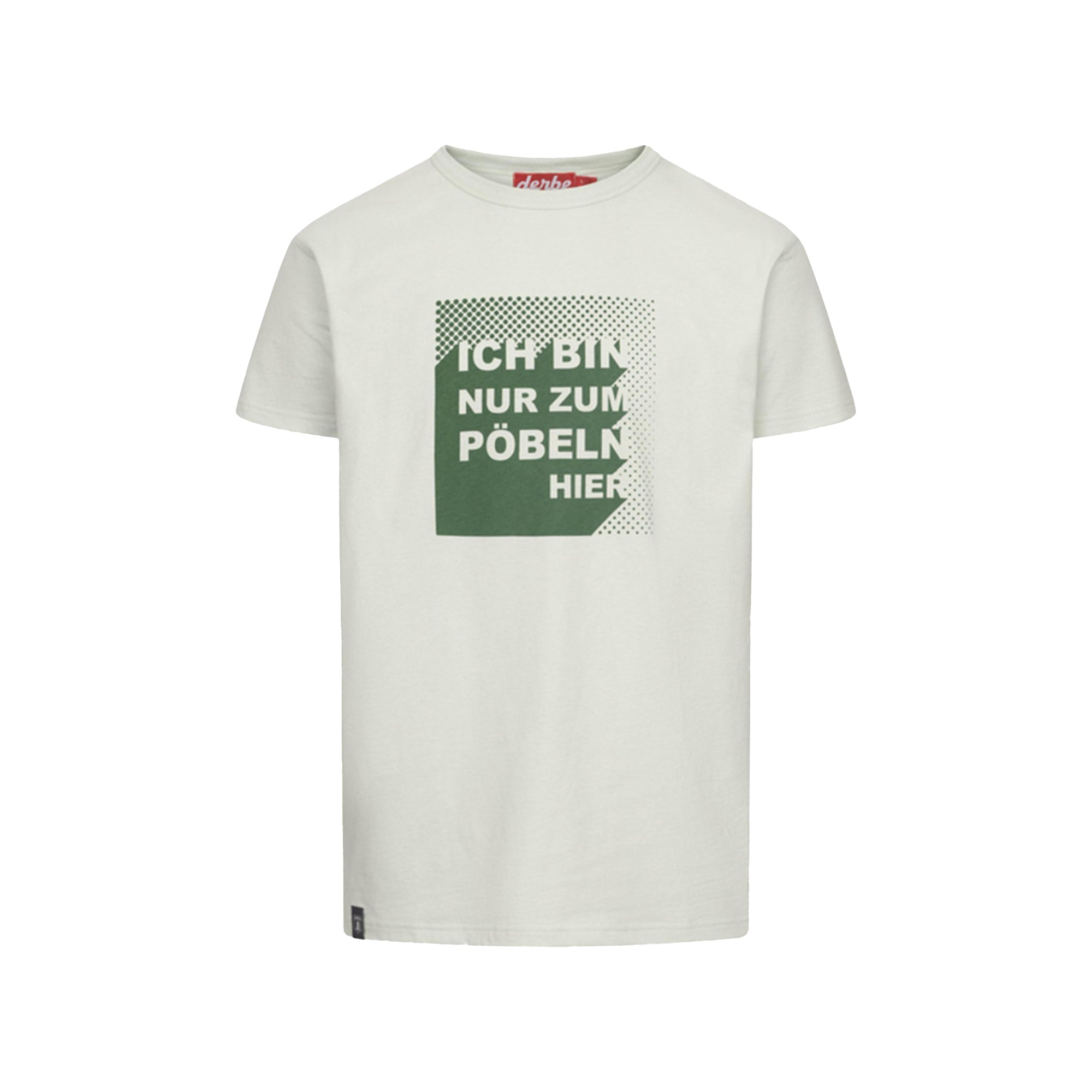 Derbe Herren T-Shirt Pöbeln – pale aqua