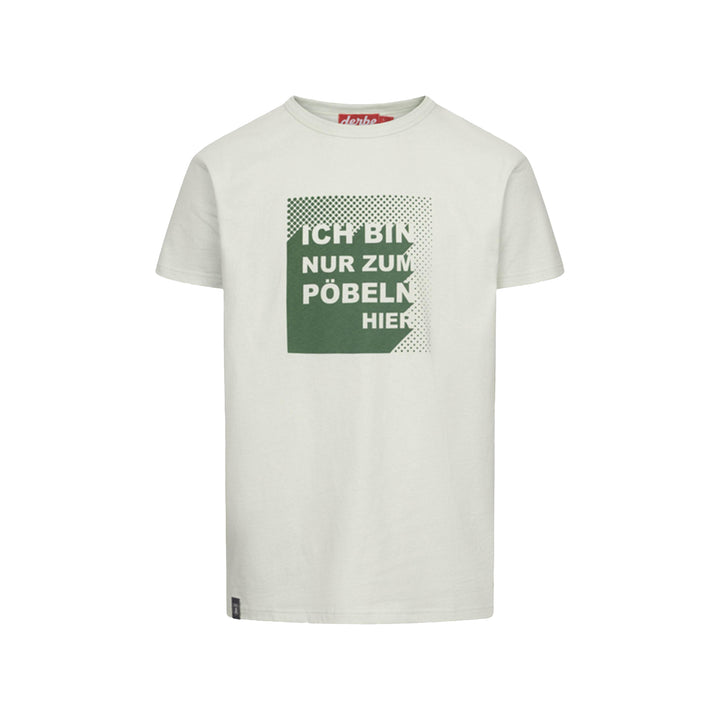Derbe Herren T-Shirt Pöbeln – pale aqua