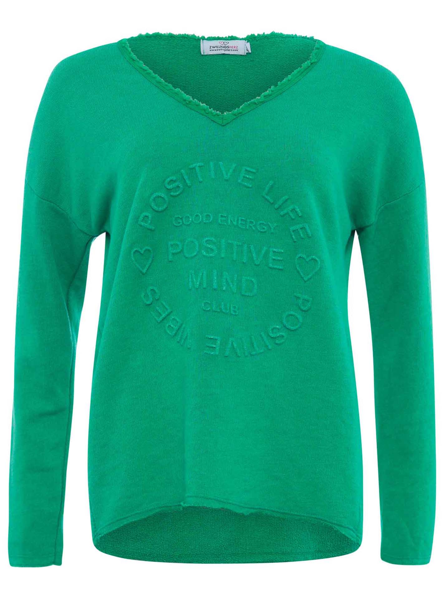 Zwillingsherz Damen Sweatshirt BW "Positive Mind"