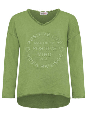 Zwillingsherz Damen Sweatshirt BW "Positive Mind"