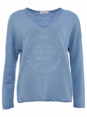 Zwillingsherz Damen Sweatshirt BW "Positive Mind"