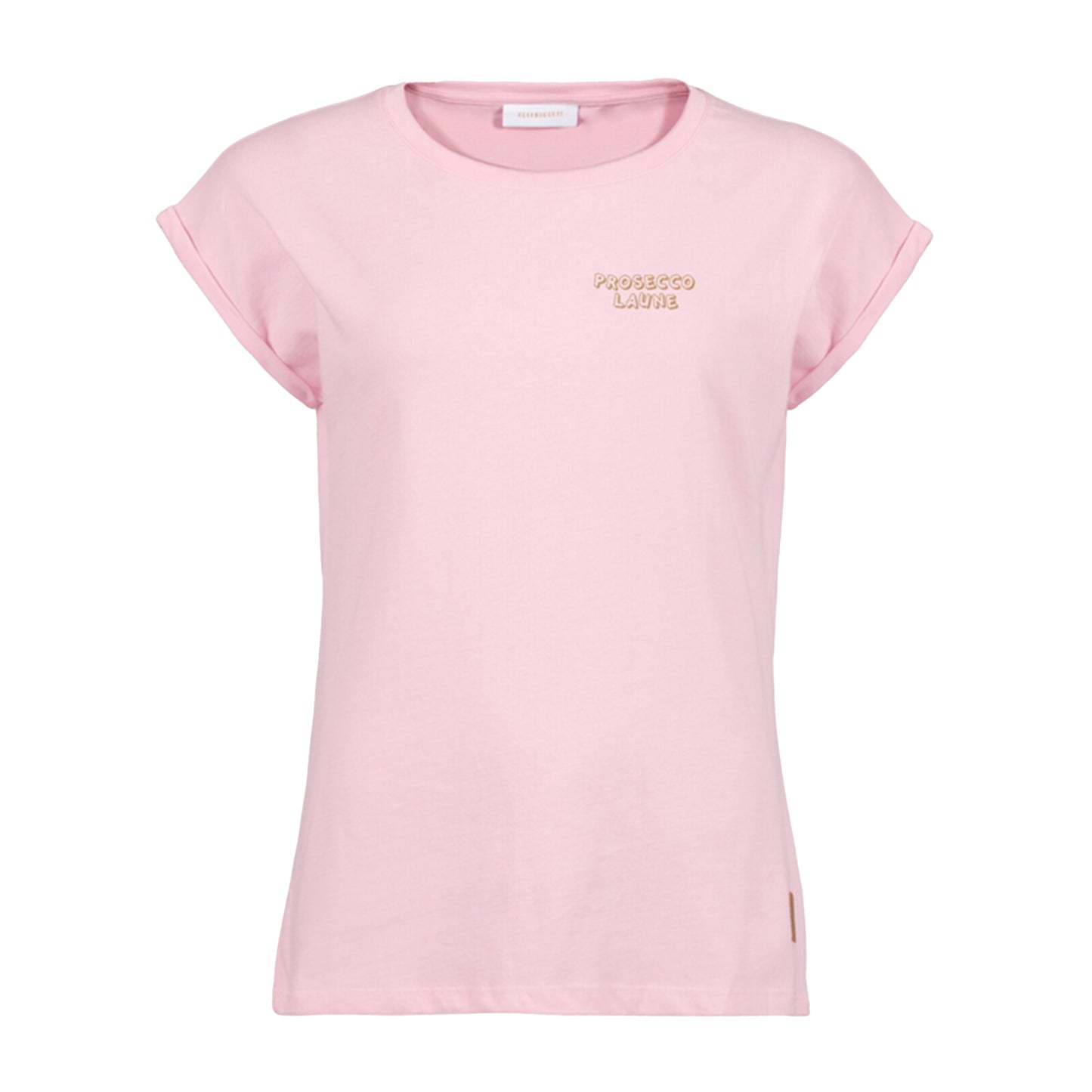 Kleinigkeit Damen T-Shirt Normalfit Prosecco Laune – pink