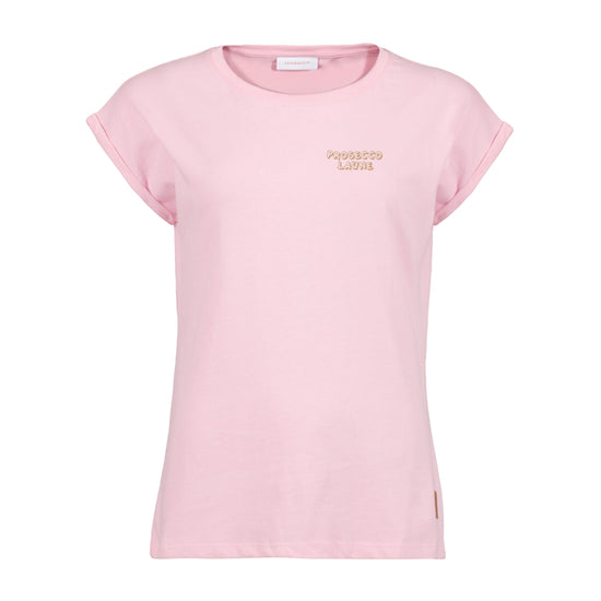 Kleinigkeit Damen T-Shirt Normalfit Prosecco Laune – pink
