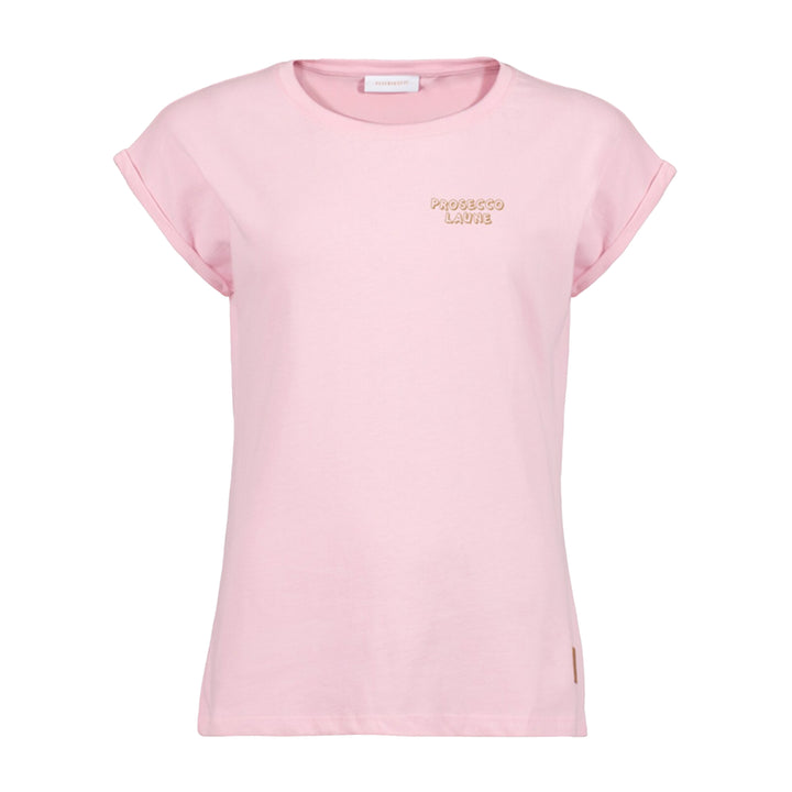 Kleinigkeit Damen T-Shirt Normalfit Prosecco Laune – pink