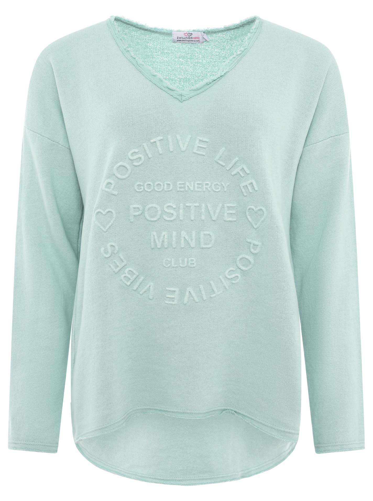 Zwillingsherz Damen Sweatshirt BW "Positive Mind"