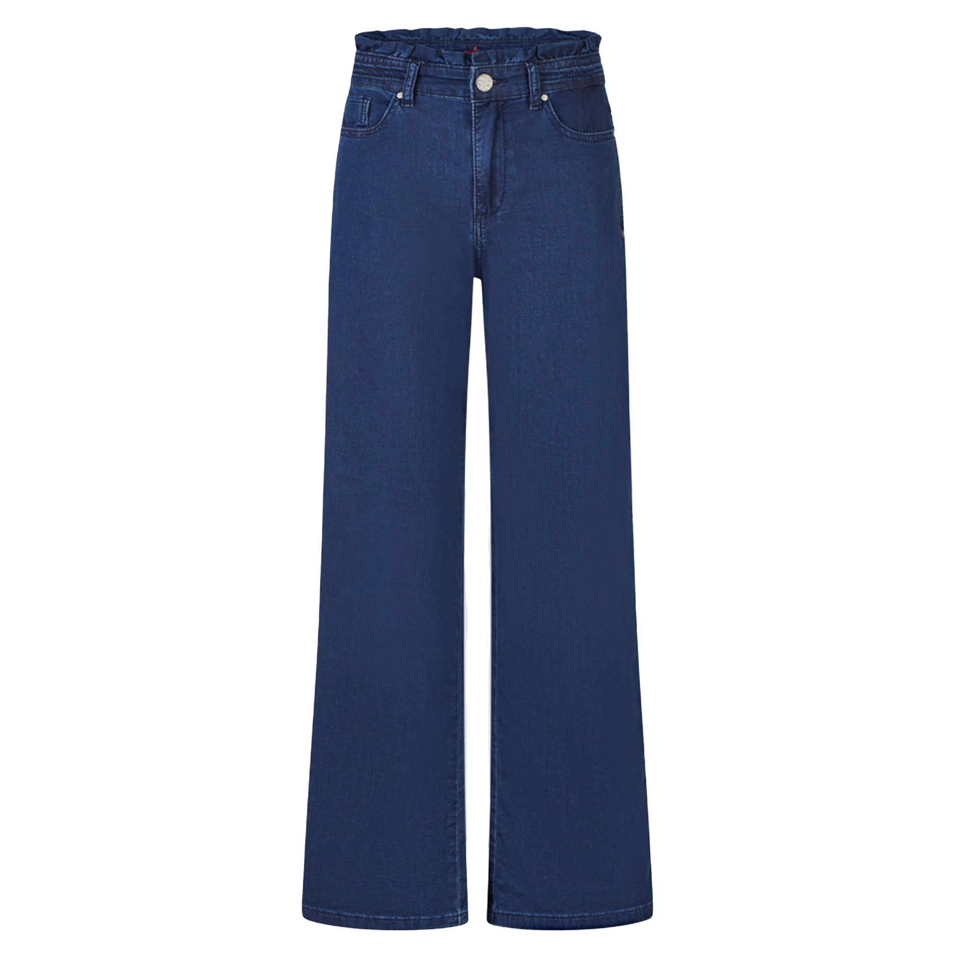 Buena Vista Damen Jeans Ruffled Wide Leg light denim