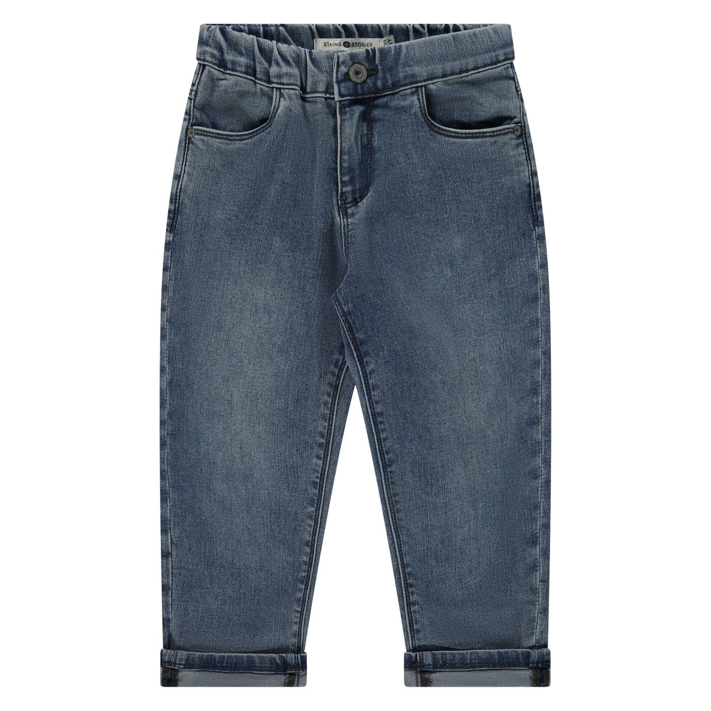 Stains & Stories Jungen Jeans SSA26107206 – mid grey blue denim