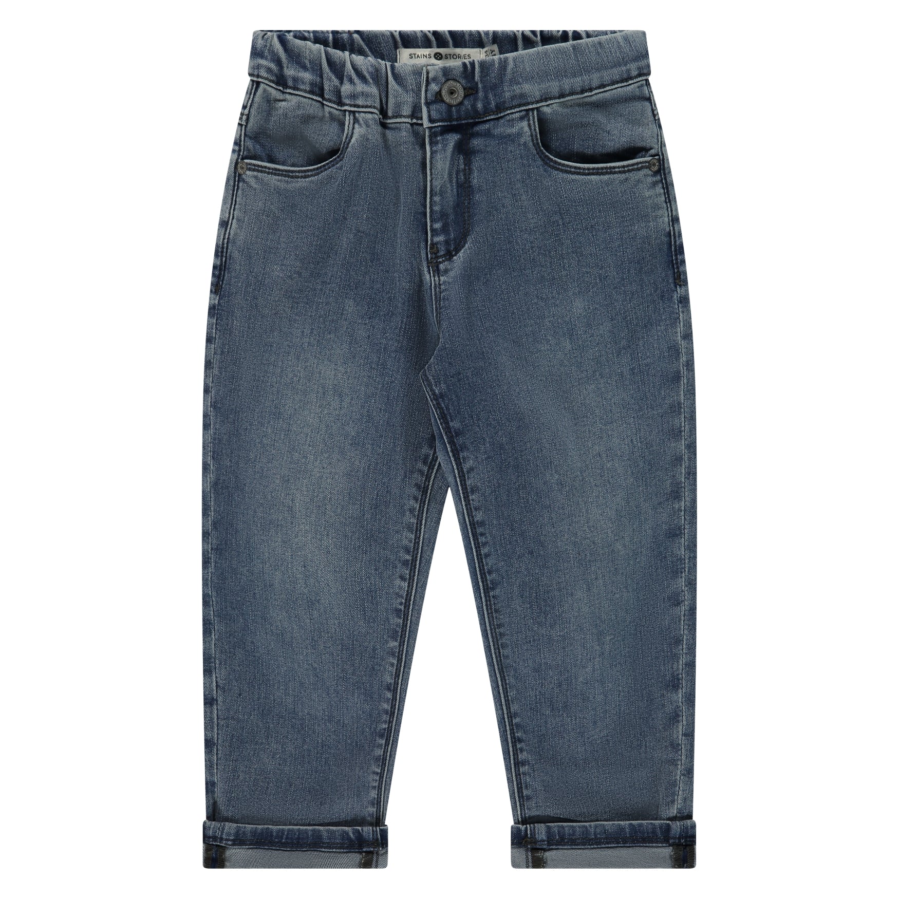 Stains & Stories Jungen Jeans SSA26107206 – mid grey blue denim